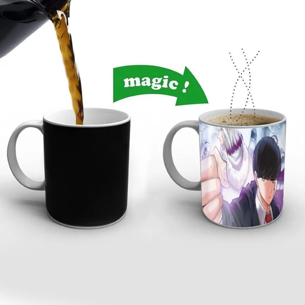 

Anime Mashle Magic and Muscles Free shipping Mug Changing Color Ceramic Coffee Mugs Magic Tea Cup Best Gift For Your Friends