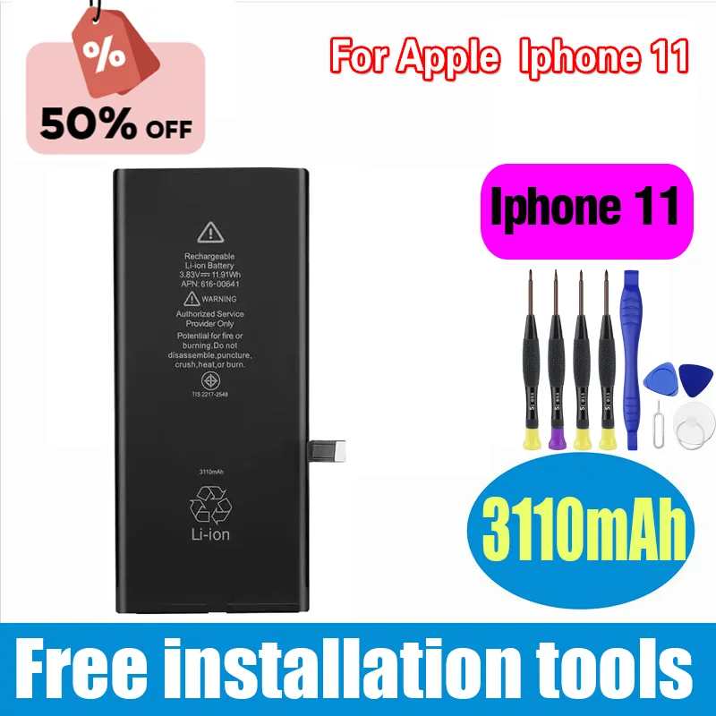 

Mobile Phone Battery For Apple iPhone 11 New Replacement High Quality Bateria