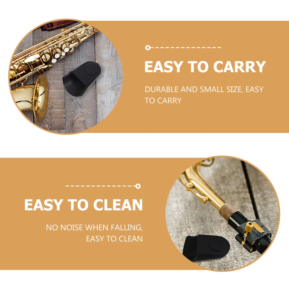 

2Pcs Sax Mouthpiece Protection Cover Rubber Saxophone Protector Lightweight Portable Music Instrument Accessory Easy Disassemble