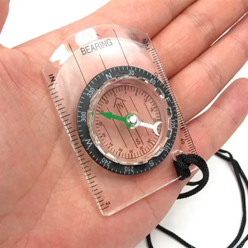 

Outdoor Camping Hiking Transparent Plastic Compass Compass Proportional Footprint Travel Military Compass Tools Travel Kits