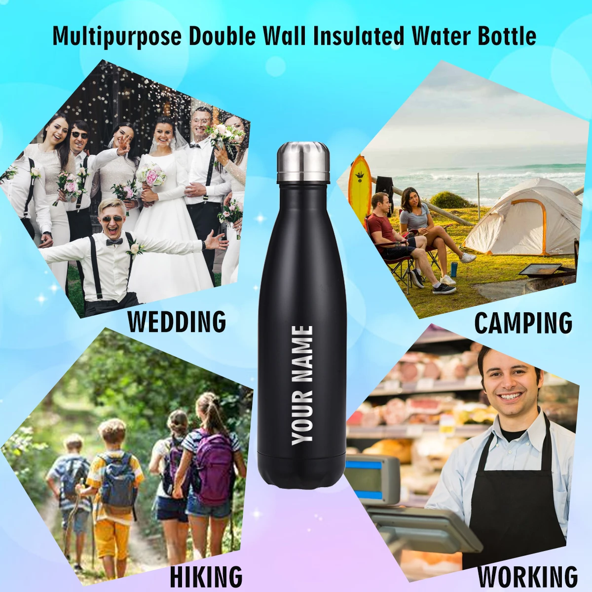 Personalized Friend Christmas, Thanksgiving, Birthday Gifts for Women, Bestie, Sister, Friendship Gifts, Custom Vacuum Flask