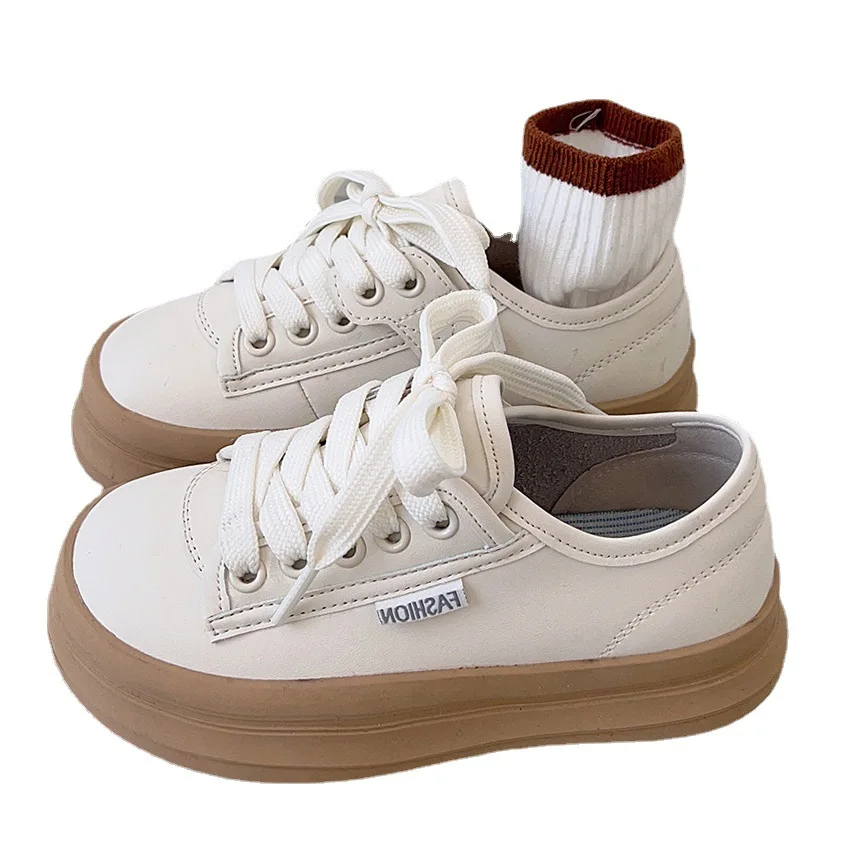 2023 New Casual Board Shoes for Boys and Girls Cream Puff Children's Soft Small White Sneakers