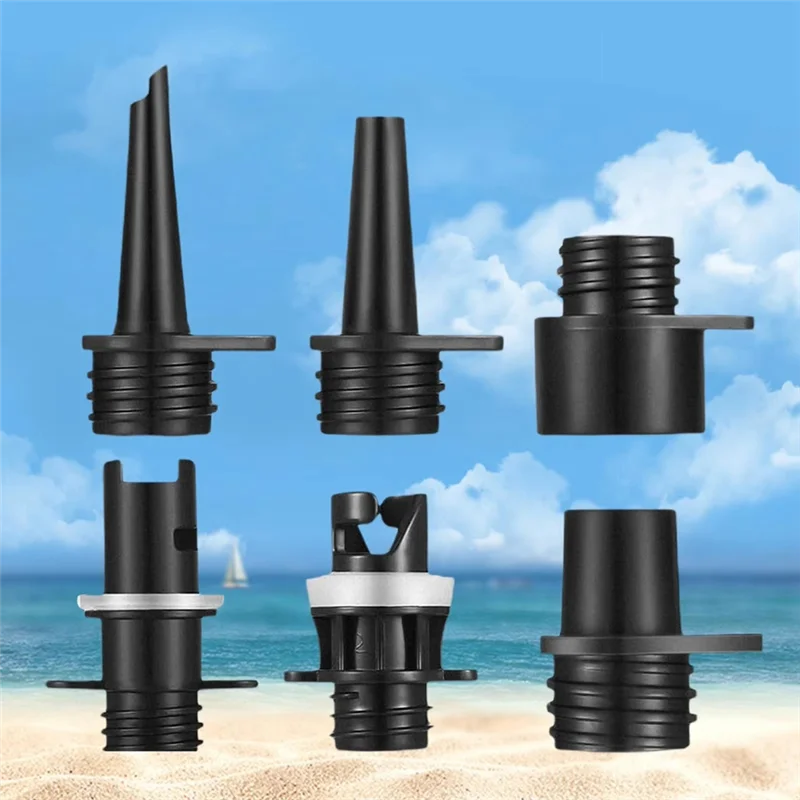 Bomba de pie inflable para barco A95I, 6 uds., adaptadores de válvula de aire, conexión de manguera HR y boquillas para accesorios de placa SUP de paleta