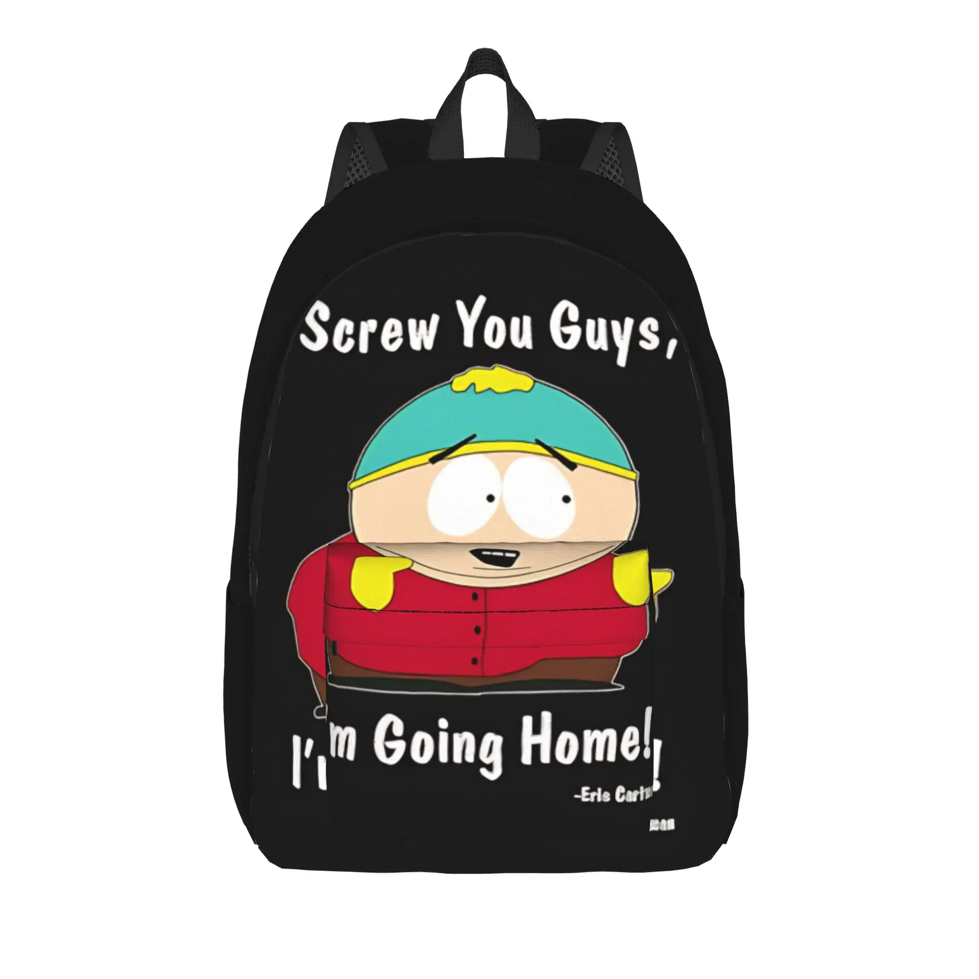 S-South Park Handbag Back to school season Bold Color Block Cartoon Art   Light Backpack