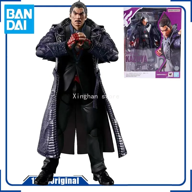 Bandai Original Sh Figuarts Shf  KAZUYA MISHIMA Action Figure Tekken 8 Action Figures Anime Model Toys Figura Collection Gifts