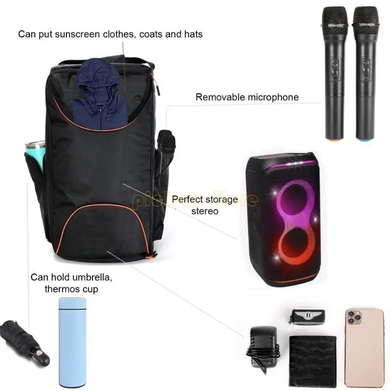 Mochilas altavoces estuche viajes Q5WA para club 120 altavoces seguros y elegantes