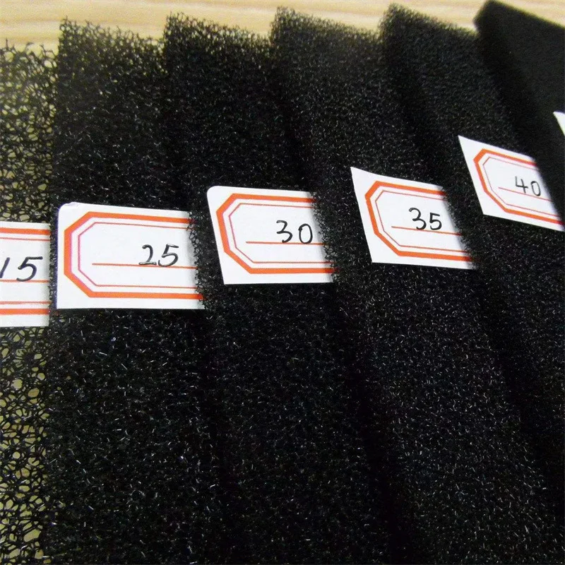High Density Polyurethane Sponge Black Fireproof Filter Material For Aquatic Tank Filtration System Cooling Air Intake