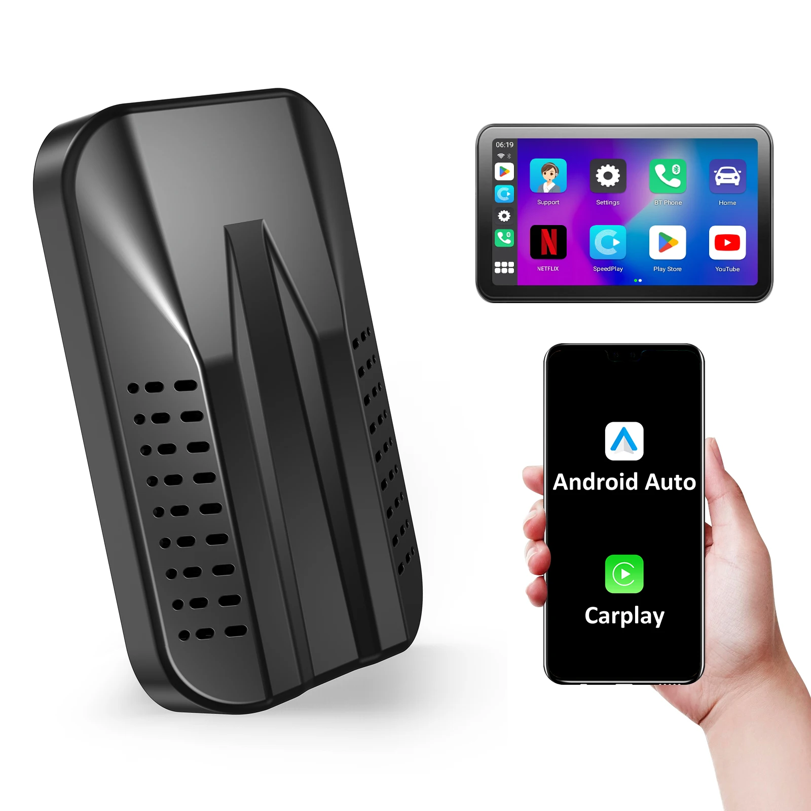 2024 C9 Multimedia carplay AI box Herilary android adapter wireless carplay ai box android auto wireless adapter