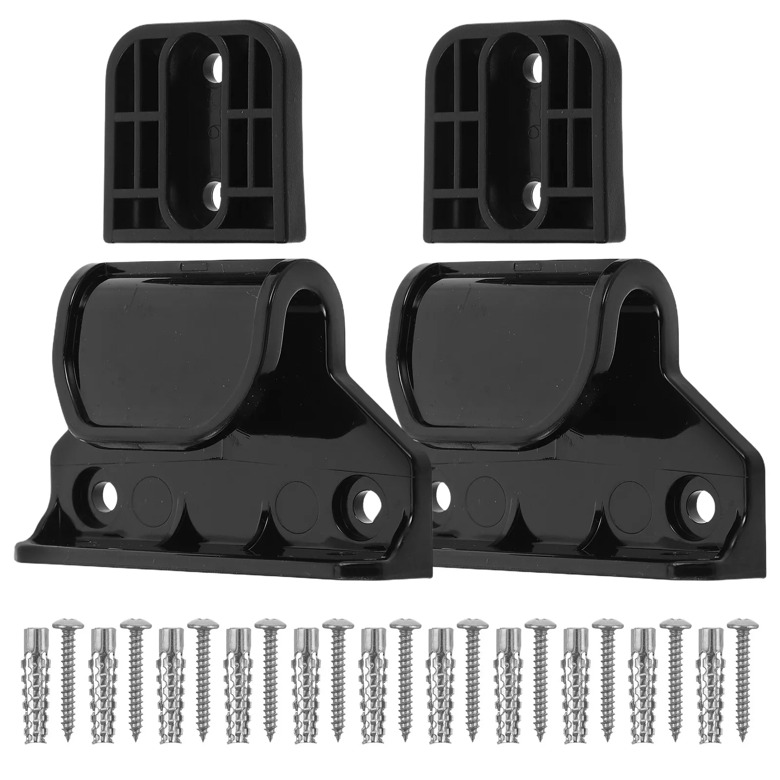

1Set Retractable Baby Gate Replacement Parts Black - Heavy Duty Safety Gate Hardware Set for Stairs Doorways Indoor Outdoor Use