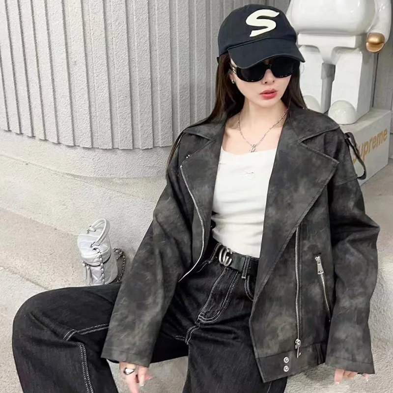 

Biker Jackets Womens Jacket Motorcycle Officelady Office Lady'S Formal Professional Business Elegant Workplace Spring Halloween