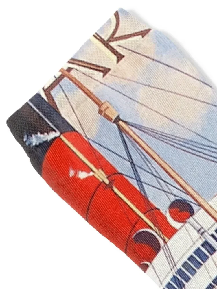 CUNARD OCEAN LINER AQUITANIA Socks crazy hiking designer brand funny sock Women's Socks Men's