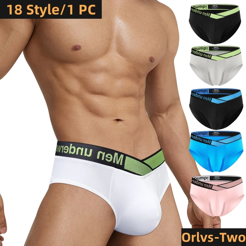 18 Style Modal Men\'s Underwear Sport Comfort Laser Gradient Belt Low Waist High Fork Ropa Interior Hombre Swimming Briefs Sexy