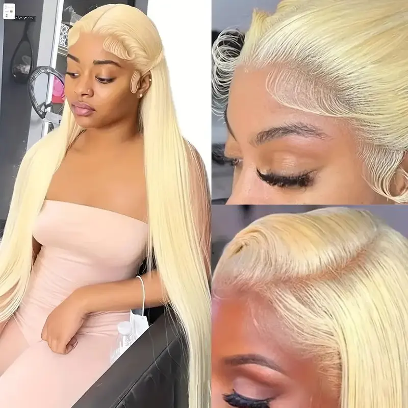 Rosabeauty 613 HD Bone Straight Lace Front Human Hair Wigs 13x6 Blonde 5X5 Glueless 13X4 Frontal 250 Density 40 Inch Wig