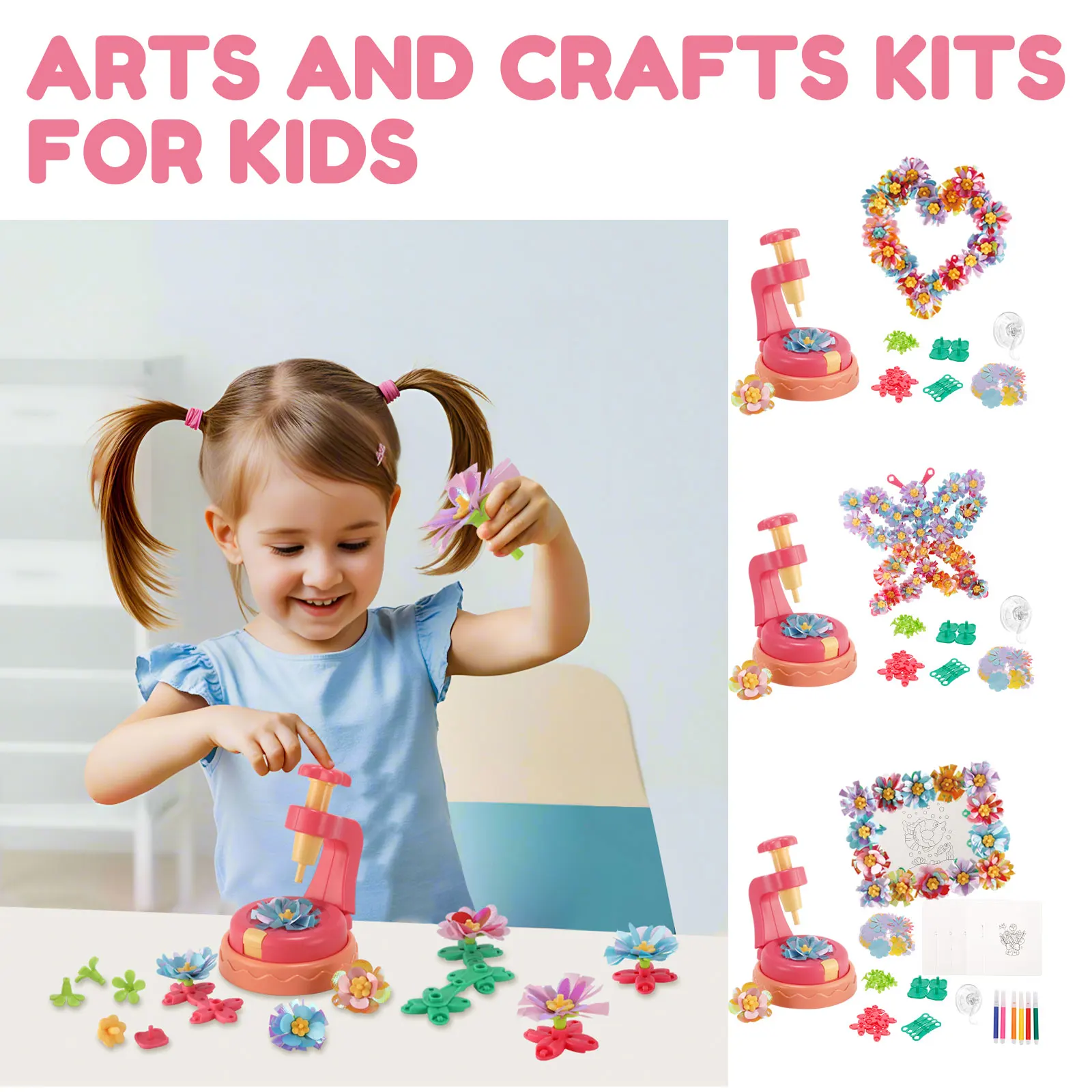 

DIY Flower Art Craft Set Креативная ткань Цветочные букеты Игрушка Забавная игрушка для изготовления цветов своими руками для детей от 3 до 12 лет