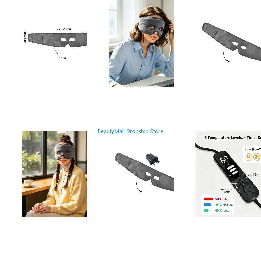 40JD Daily Use Heated Eye Mask for Office Breaks and Quiet Night Routines
