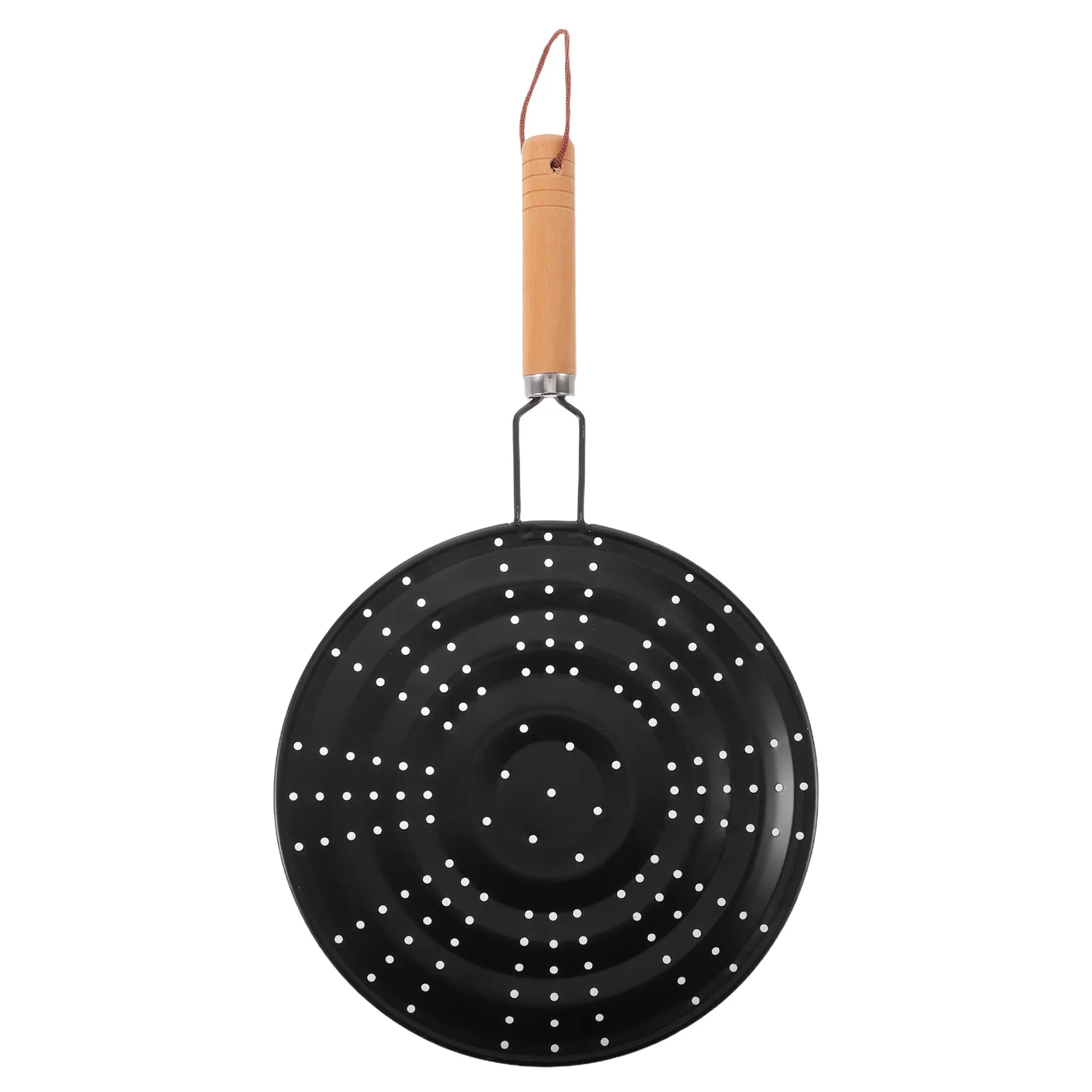 Pan Trivet Pot Holder Heat Resistant Cast Iron Heat Diffuser Plate Black Wooden Handle Stove Cooking Tool Kitchen Insulation Pad