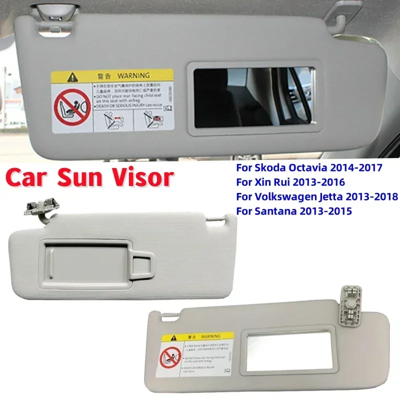 

1/2Pcs Car Sun Visor with Mirror For Skoda Octavia For Skoda Octavia/For Xinrui/For Volkswagen Jetta/For Santana 2013-2018