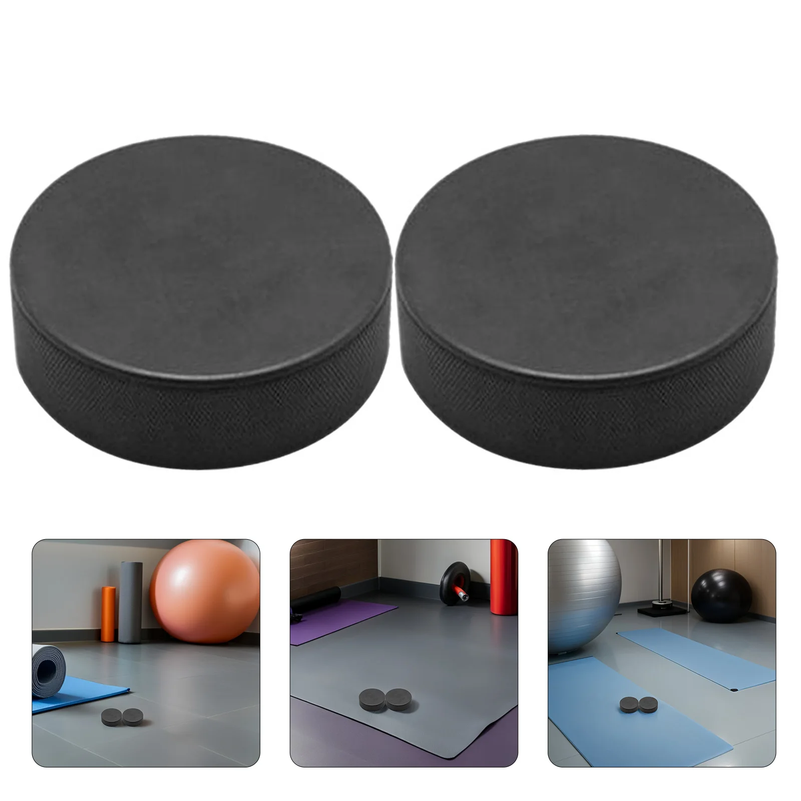 2pcs  Indoor Hockey Pucks Ice Hockey Puck Gym  Race Puck Sports Training Competition Ice Race Gym Hockey Stick Accessories