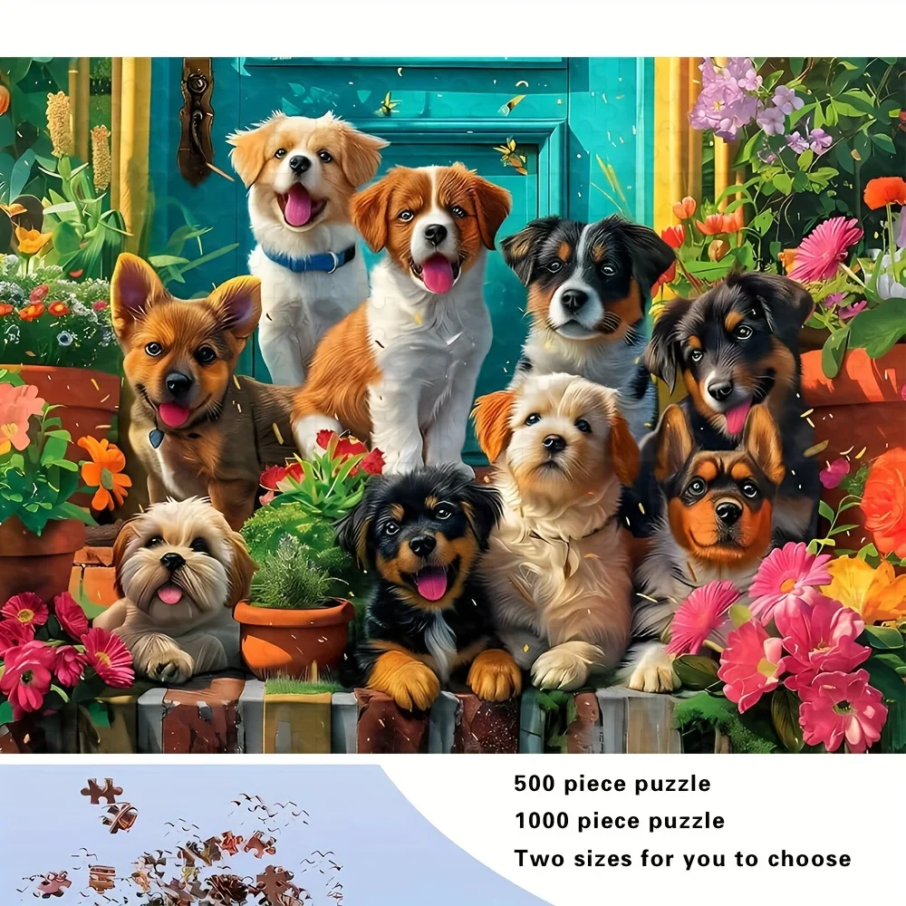 

1000 Pieces Jigsaw Puzzle Animal Farms Oil painting of a puppy Stress Reducing Toys Holiday gift Perfect for DIY Creative
