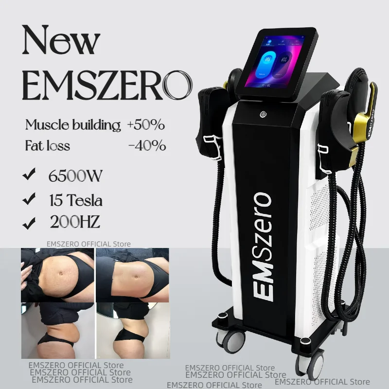 EMSzero RF Body Sculpt Machine Professional EMShape Contouring 6500W Hiemt EMS Muscle Stimulate Slimming Device