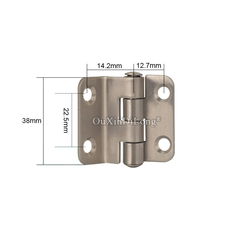 Brand New 10PCS Stainless Steel Industrial Equipment Hinges Distribution Box Hinge Switch Electrical Cabinet Door Hinges Brushed