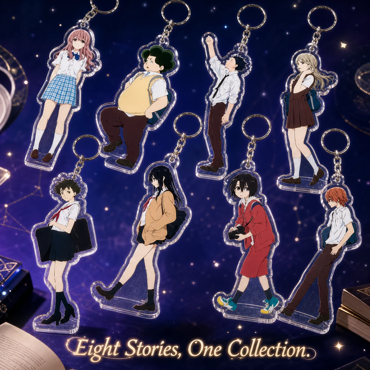 Koe no Katachi A Silent Voice - Soporte acrílico de doble cara con figuras de Shoya Ishida y Shoko Nishimiya, decoración para regalo de cumpleaños