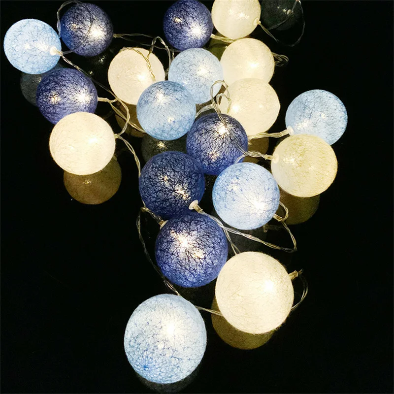 

Fairy Cotton Balls String Lights Novelty Lamp Chain for Home Garland Wedding Party Decoration