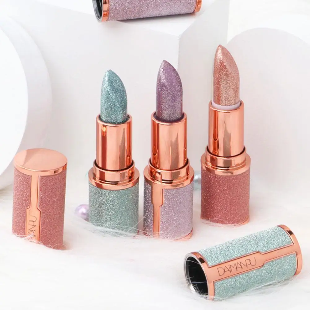 Starry Sky Jelly Lipstick Discoloration Not Stick Cup Waterproof Sequins Nude Makeup Comfortable Moisturizing Lips Gloss