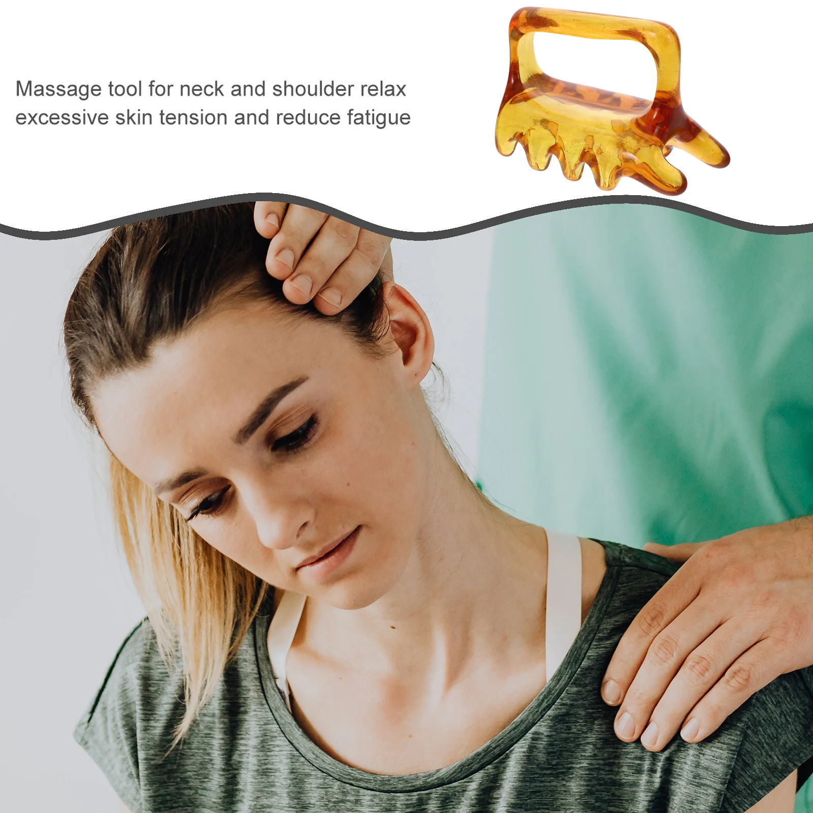 Dubbele Push Schraper Hars Draagbare Schouder Nek Massager Spier Ontspanning Therapie Tool voor Lichaam Beeldhouwen Deep Tissue