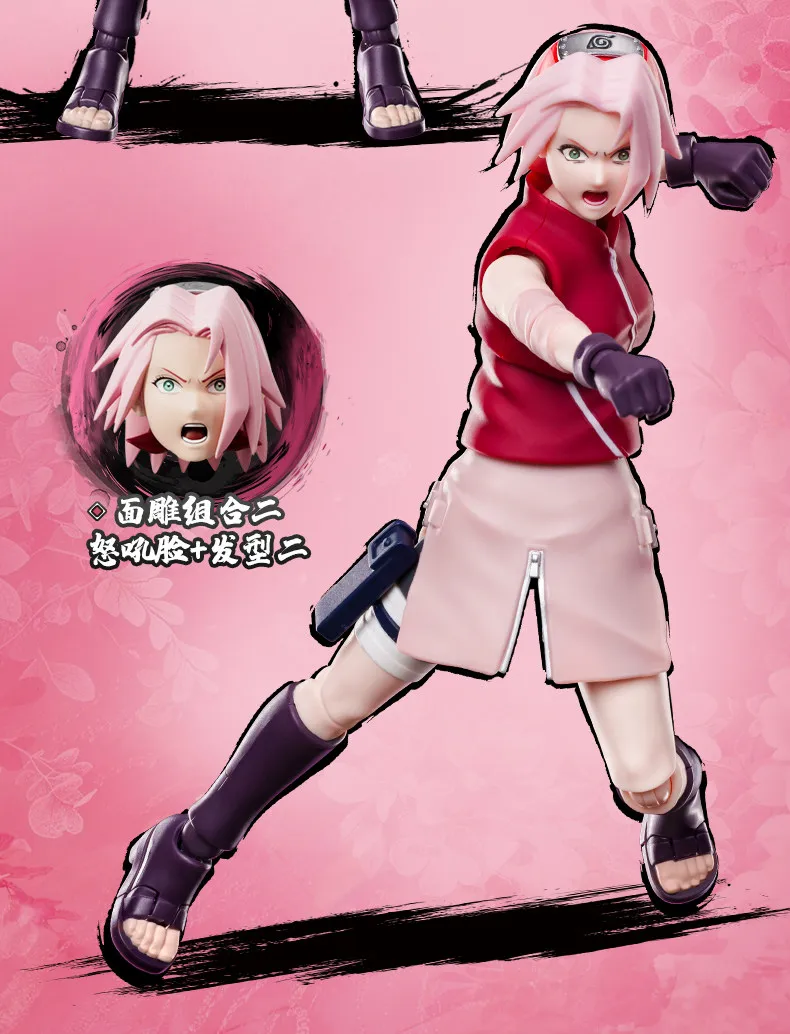 Genuine Blokees Naruto Model Kits Namikaze Minato Hatake Kakashi Haruno Sakura Madara Sasuke Figures Assembly Trendy Toy Gift