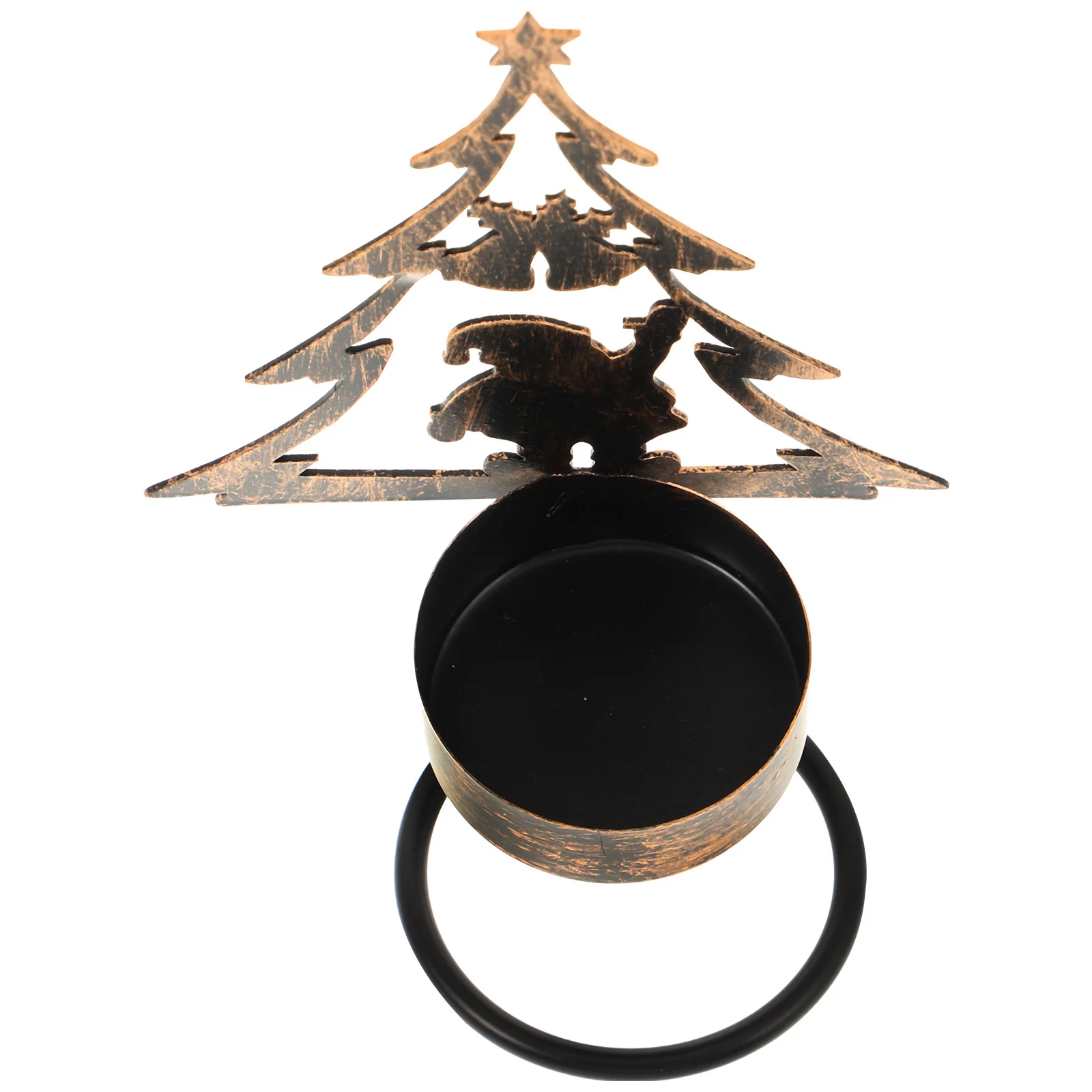 

Iron Art Holder Xmas Tree Shape Christmas Stand Tabletop Decoration Holiday Party Favors Home Decor Xmas