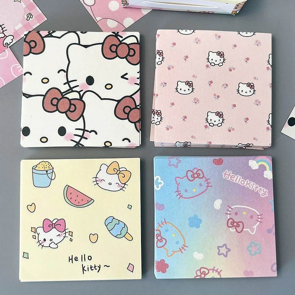 Sanrio Hello Kitty karteczka samoprzylepna nieprzylepna karteczka samoprzylepna kolorowy papierowy notatnik uczeń kreskówka dziewczyna wiadomość