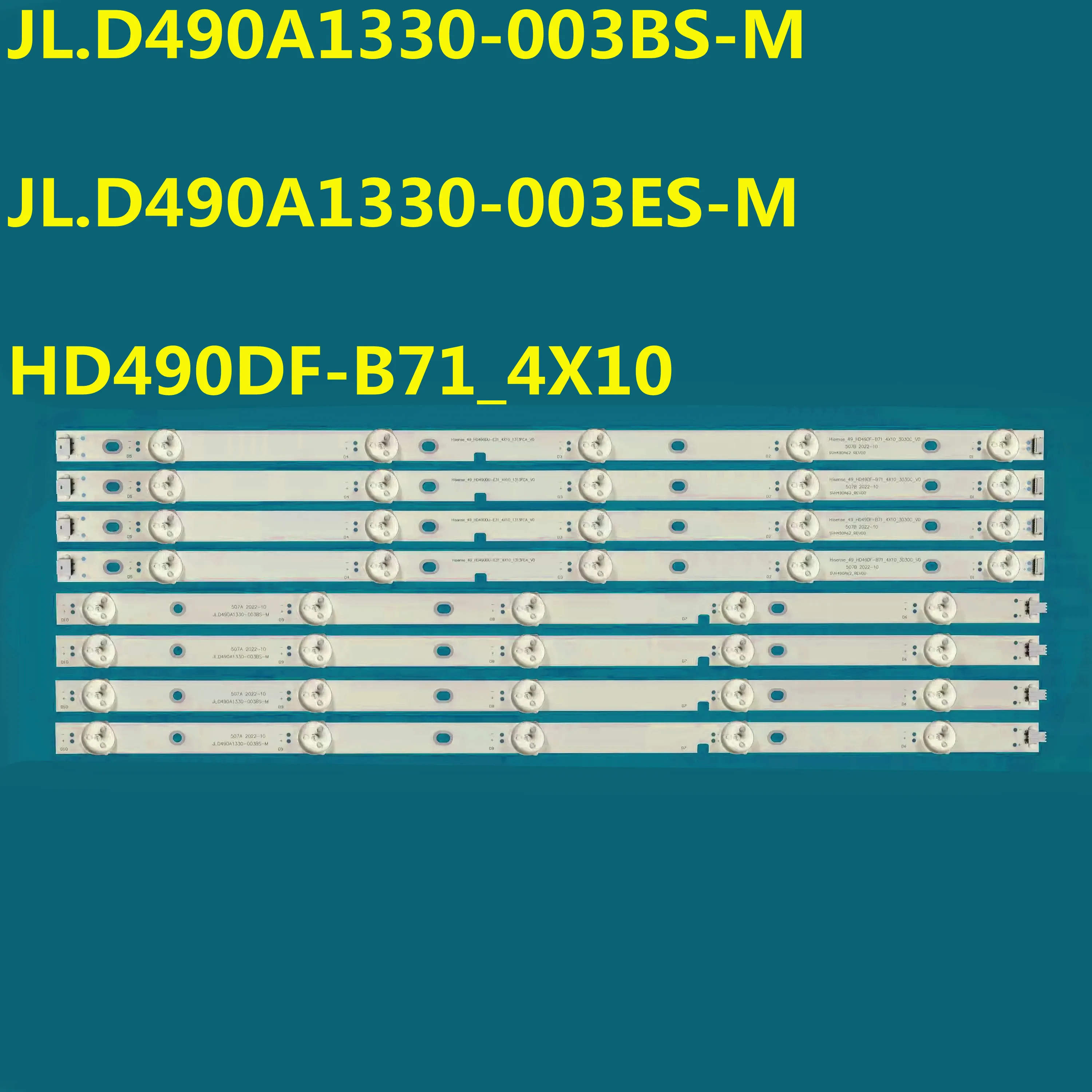 3VLED Backlight Strip For HD490DF-B71_4X10_3030C 124MA31RR-B1 HE49RFKQ1X70 LSC490FN03 49EQX10 49CFS71 HD490DF-B71 HD490DF-S10