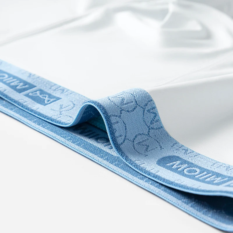 MiiOW 3 قطعة الحرير الجليد الرجال الملابس الداخلية الملاكمين 10A مضاد للجراثيم المنشعب الرجال سراويل تنفس حريري رجل السروال الرجال boxershort #5