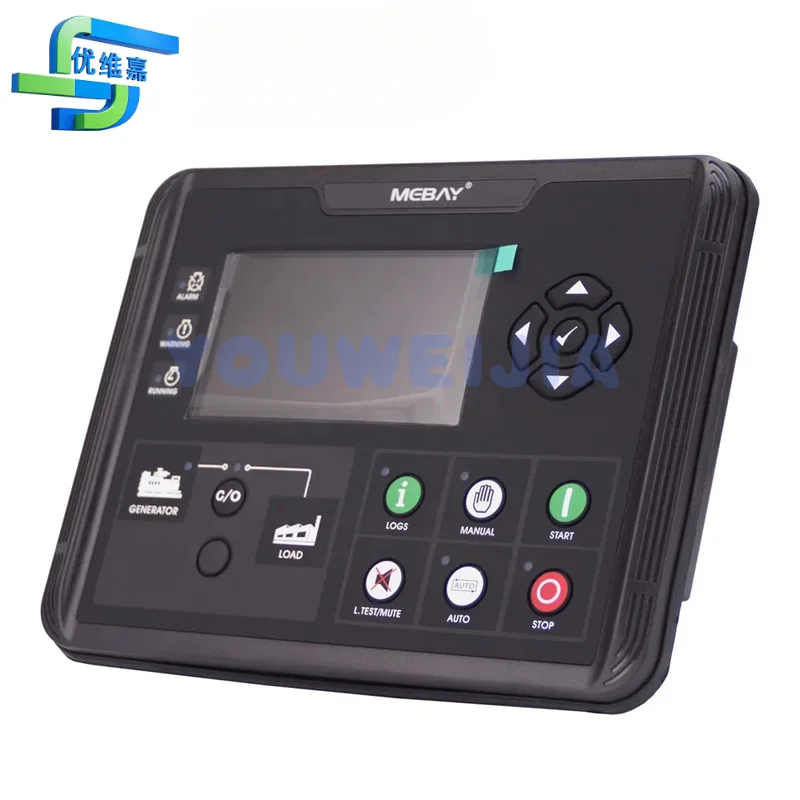 Mebay Controller DC60D DC62D DC60DR DC62DR Generator Auto Start Stop Control Module Colorful LCD Display Diesel Gas Genset Parts