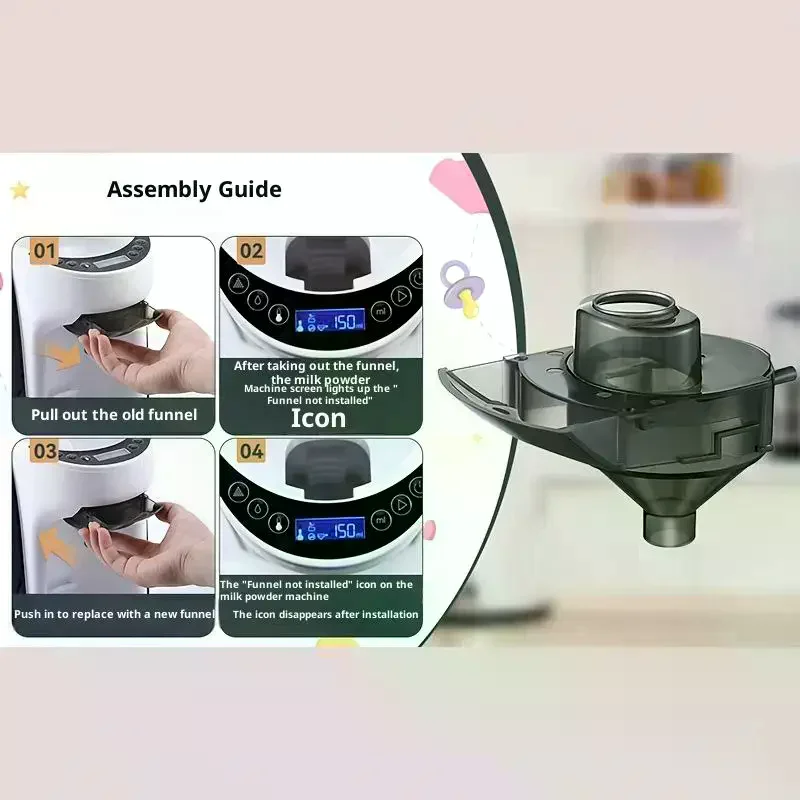 /Cna/DIY Accessories Replacement Parts Funnel And Cover For Baby Brezza For Baby Dispenser 1 Set