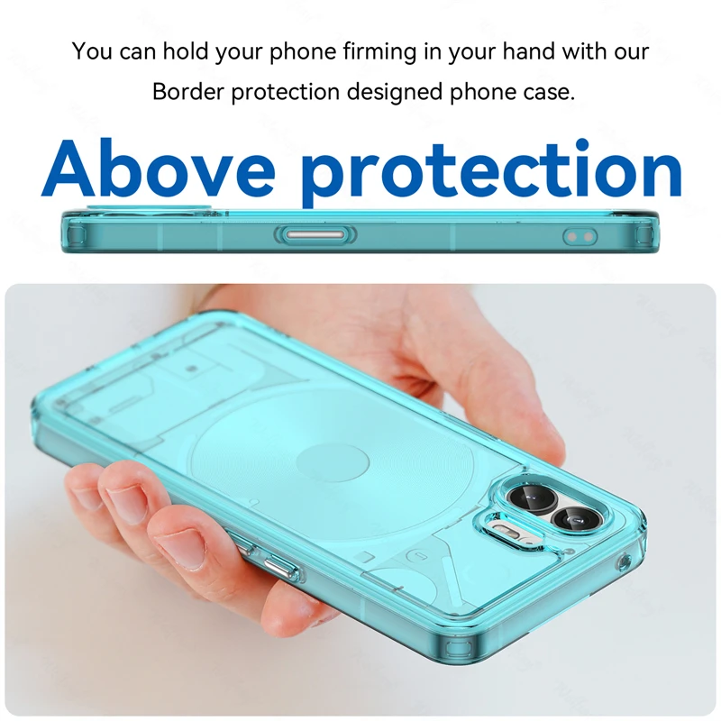For Nothing Phone 2 Case Transparent TPU Capa For Nothing Phone2 Case Luxury Silicone Bumper Protector Nothing Phone 2 Cover