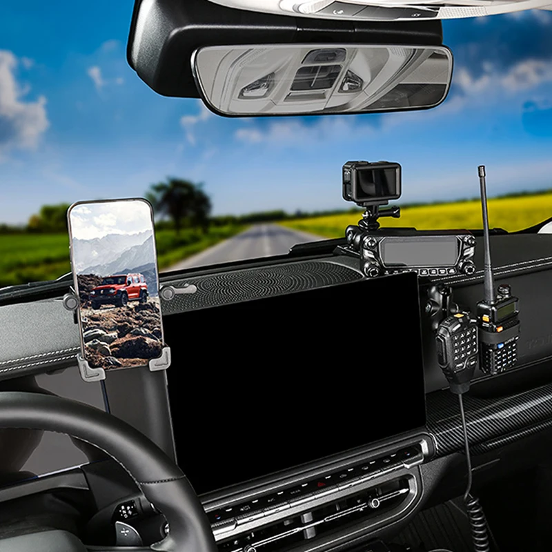 

Для Great Wall WEY GWM Tank 300 2025, средняя консоль, внедорожная технология, модульный кронштейн для крепления на приборной панели, держатель для телефона