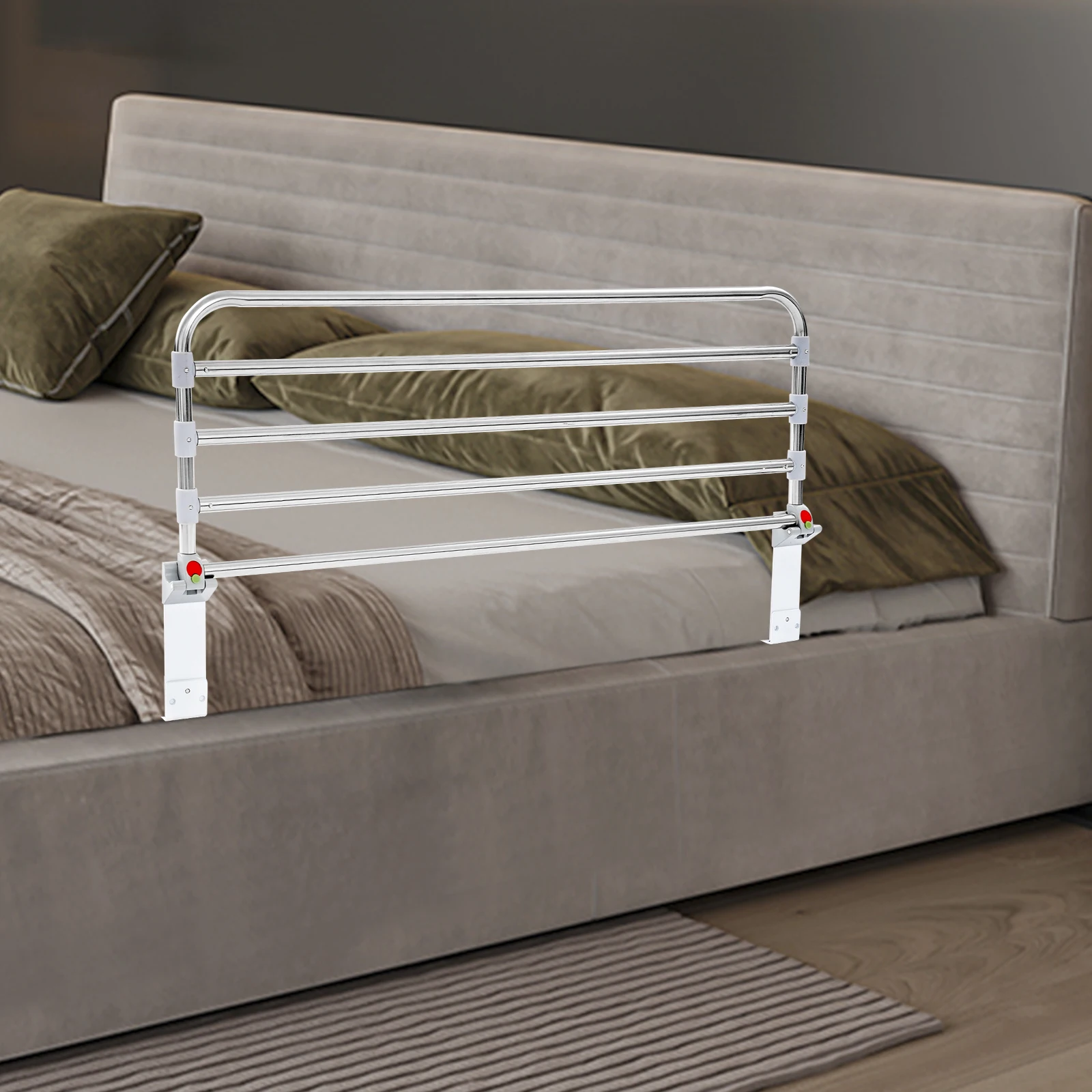 

Bed Rail for Seniors Foldable Portable Safety Bed Guard Stainless Steel Bed Railing Bed Rail