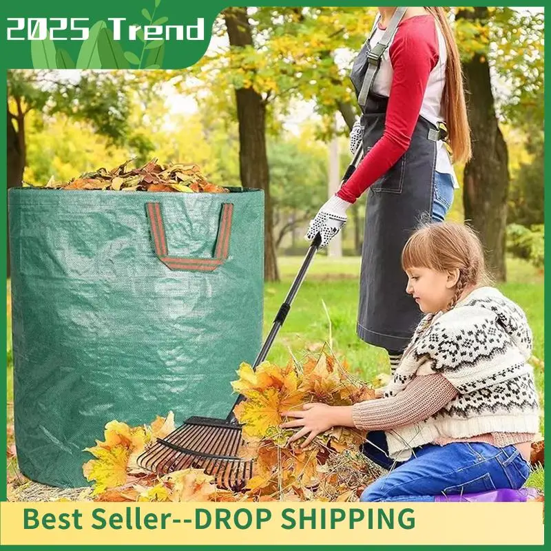 

5Pack 72 Gallons Garden Waste Bag With Handles,Lawn Pool Heavy Duty Waste Bag For Loading Leaf,Yard Waste(H30in X D26in) Durable