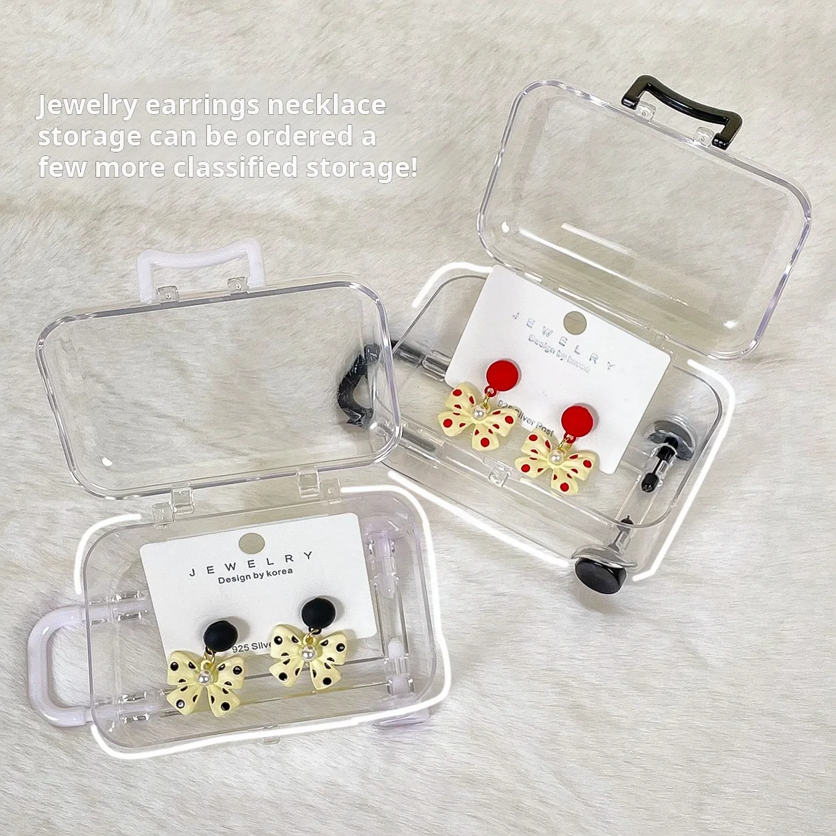 Mini Suitcase Doll Handbag Dollhouse Decoration Miniature Toys Trunk Lovely Small Clutch Jewellery Box Desktop storage