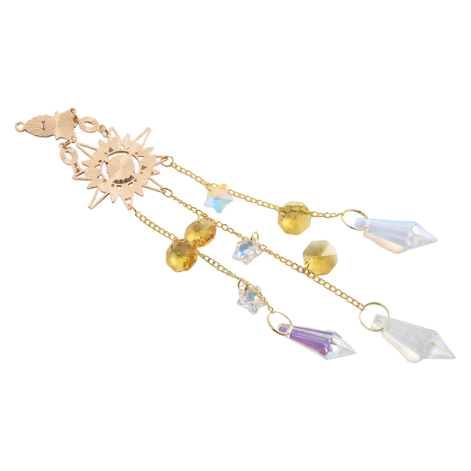 2Pcs Hanging Sun Catcher for crystal Teardrop Chandelier Wind Chime Prism-Suncatcher-Rainbow Maker for Light Catcher Window