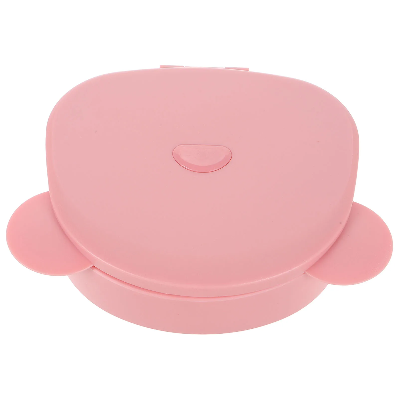 

Cute Bear Ear Makeup Organizer with Mirror Compact Travel Makeup Bag for Girls Portable Storage for Hair Ties Bobby Pins Cotton