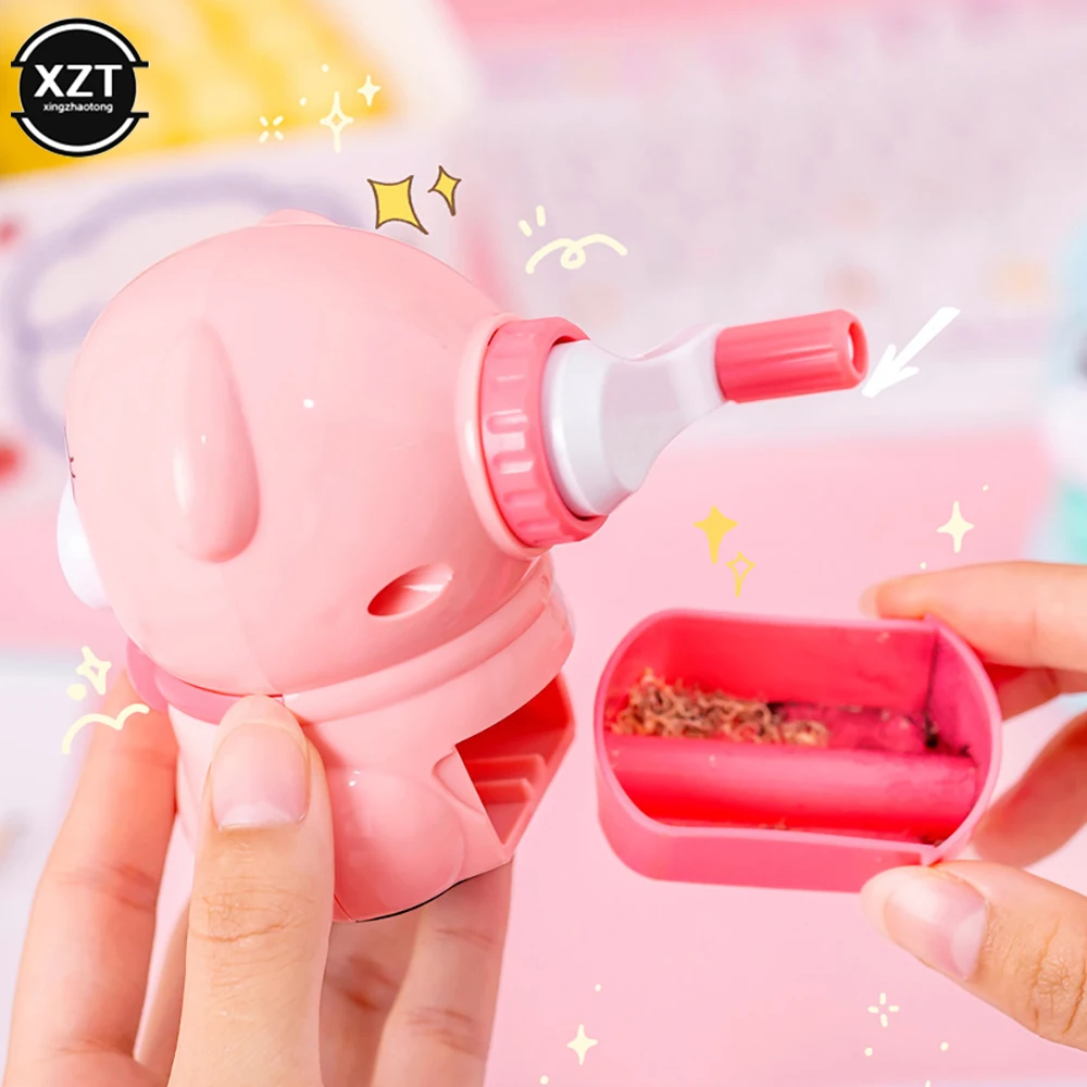 Creative Cartoon Dog Shaped Pencil Sharpener Hand-cranked Automatically Pencil Sharpener Student Stationery Office School Supply