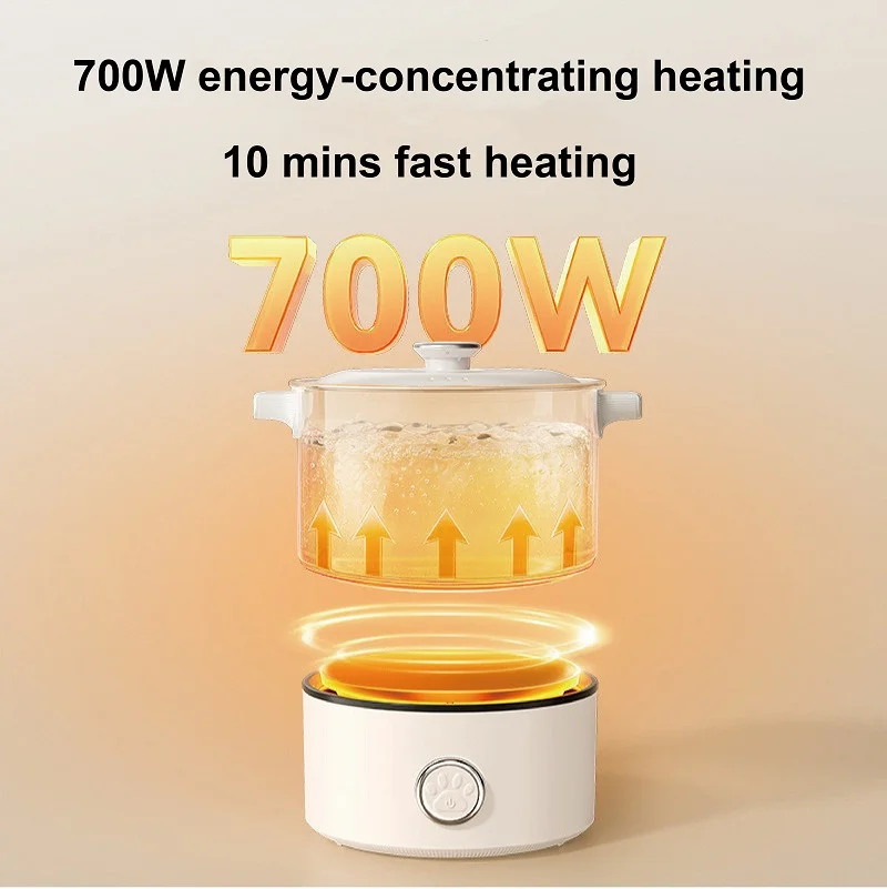 Rice Cooker Dual Voltage Electric Skillet For Travel 110V 220V Electric Cooking Pot 2L Folding Hotpot Multicooker Fried Pan