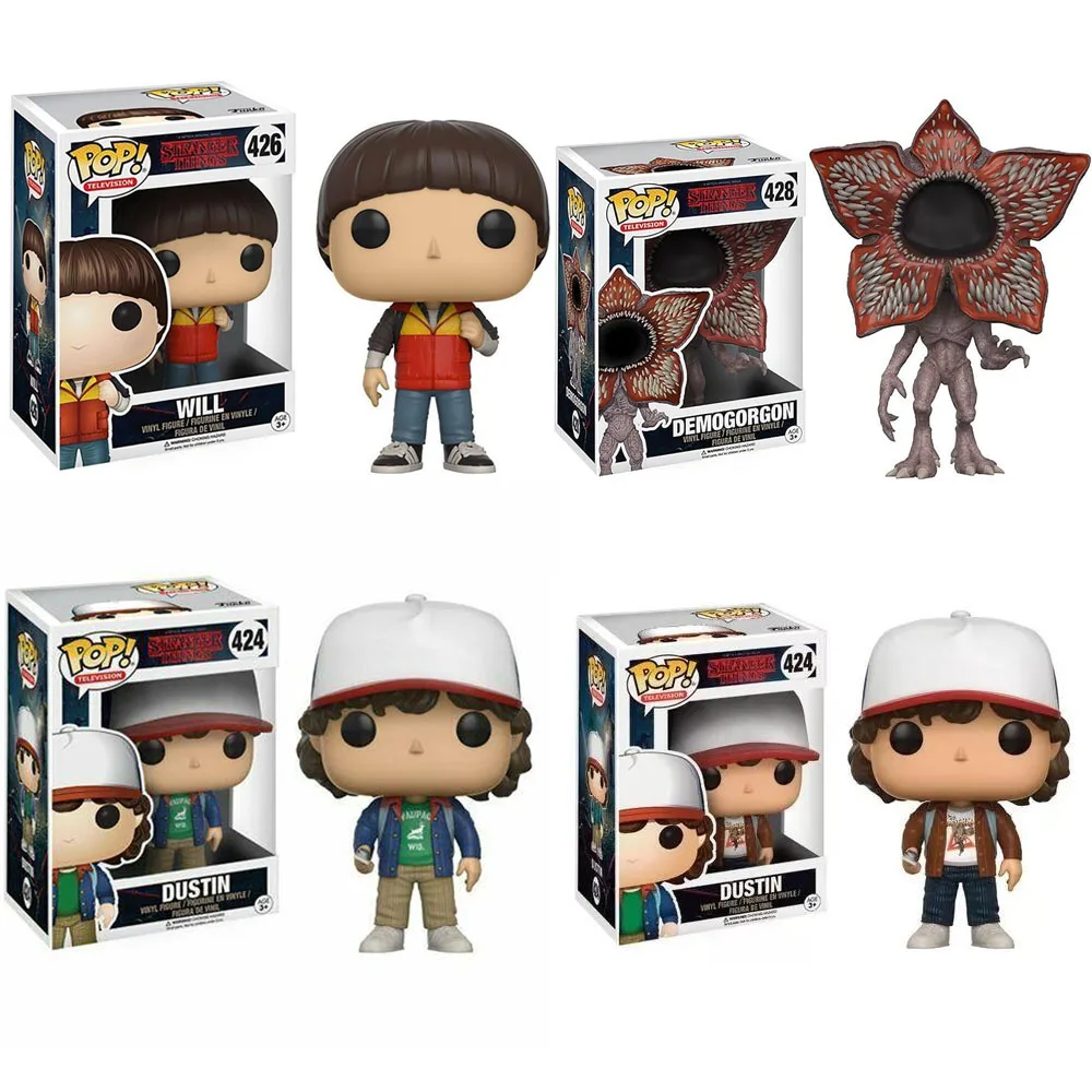 Funko Pop Television Will #426 Demogorgon #428 Dustin #424 Vinyl Action Figure Toys Dolls Gifts for Children