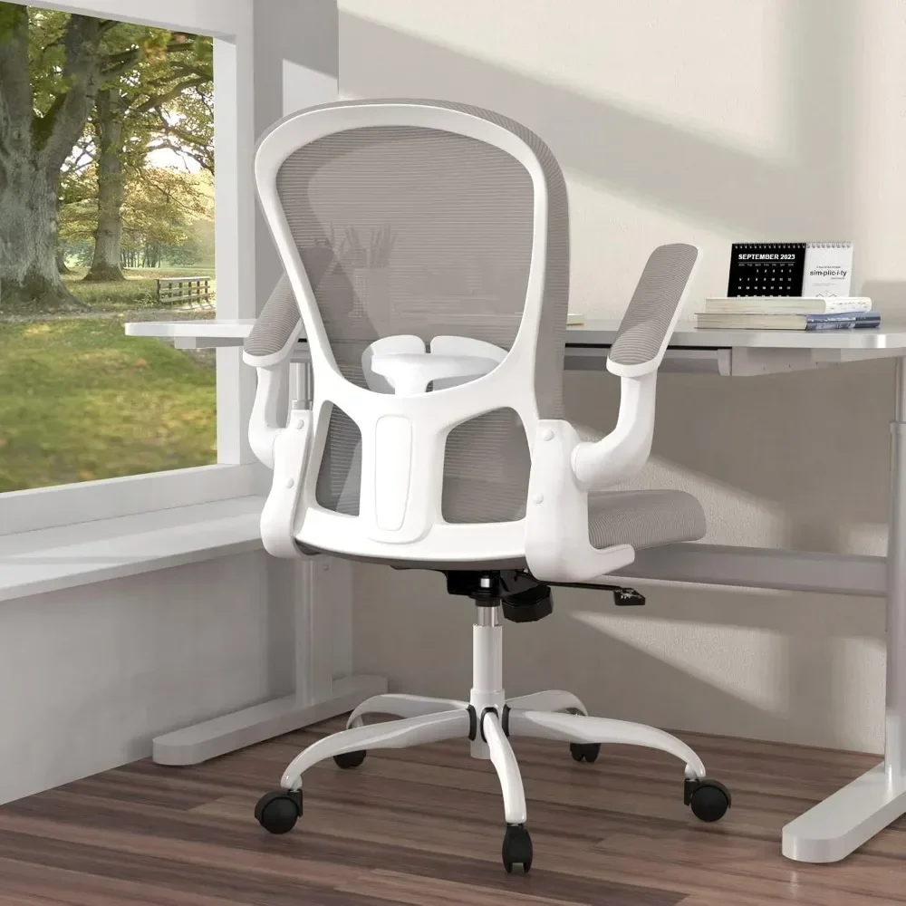 office chair.Comfort Swivel Home Office Task Chair, Breathable Mesh Desk Chair, Lumbar Support Computer Chair with Flip-up Arms