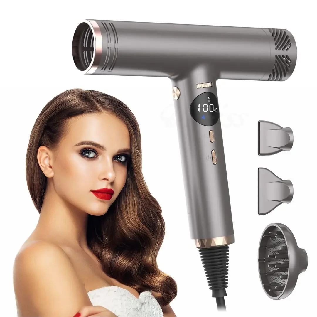 

High Speed Hair Dryer 110000 RPM Brushless Motor Ionic Blow Dryer with Diffuser Portable Hair Dryers with Magnetic Nozzle