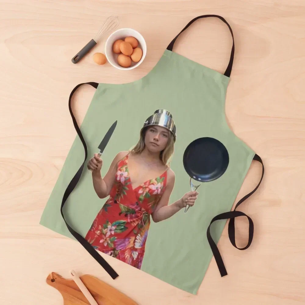

florence pugh cooking with flo Apron japanese woman Kitchen Items Cute Kitchen painting Apron