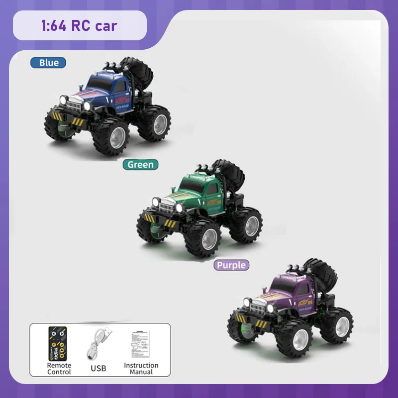 

New JJRC Q222 1:64 RC Car 2.4G RC Alloy Off-Road Short Truck Climbing RC Car Mini Exquisite Climbing Car Model Desktop Toy Gift